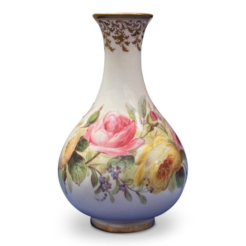 Worcester Kerr and Binns floral vase