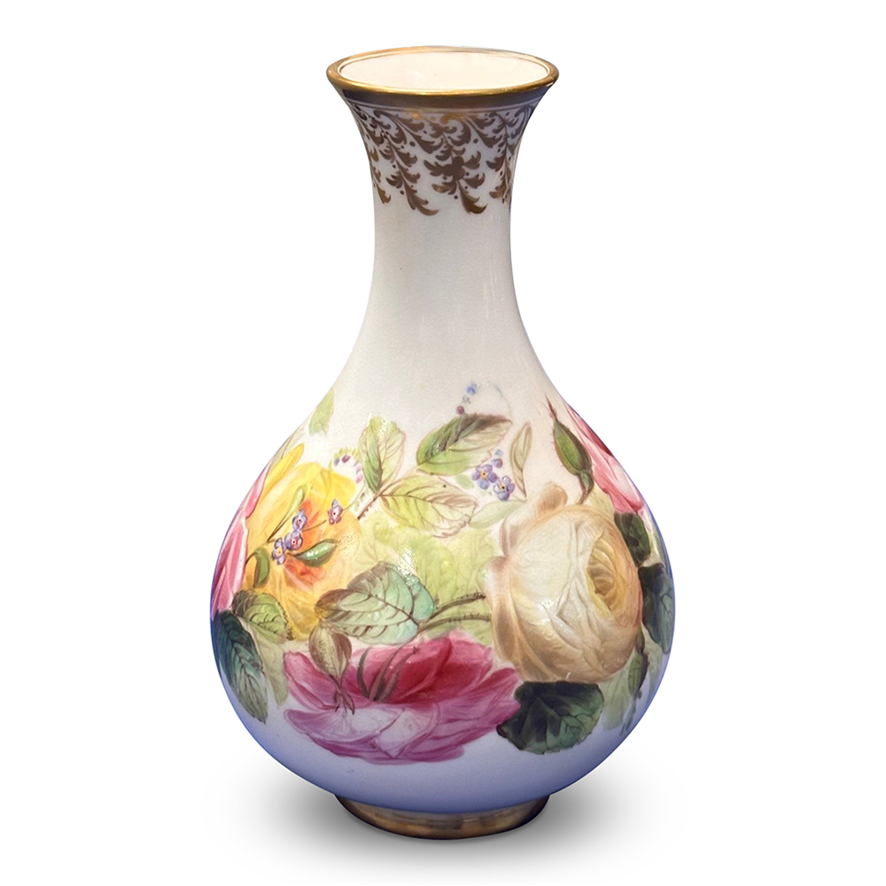 Worcester Kerr and Binns floral vase