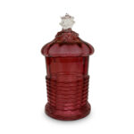 ruby glass jar