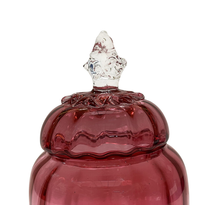 ruby glass jar