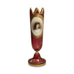 19th century ruby overlay cameo vase c.1870