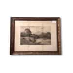 Antique framed print