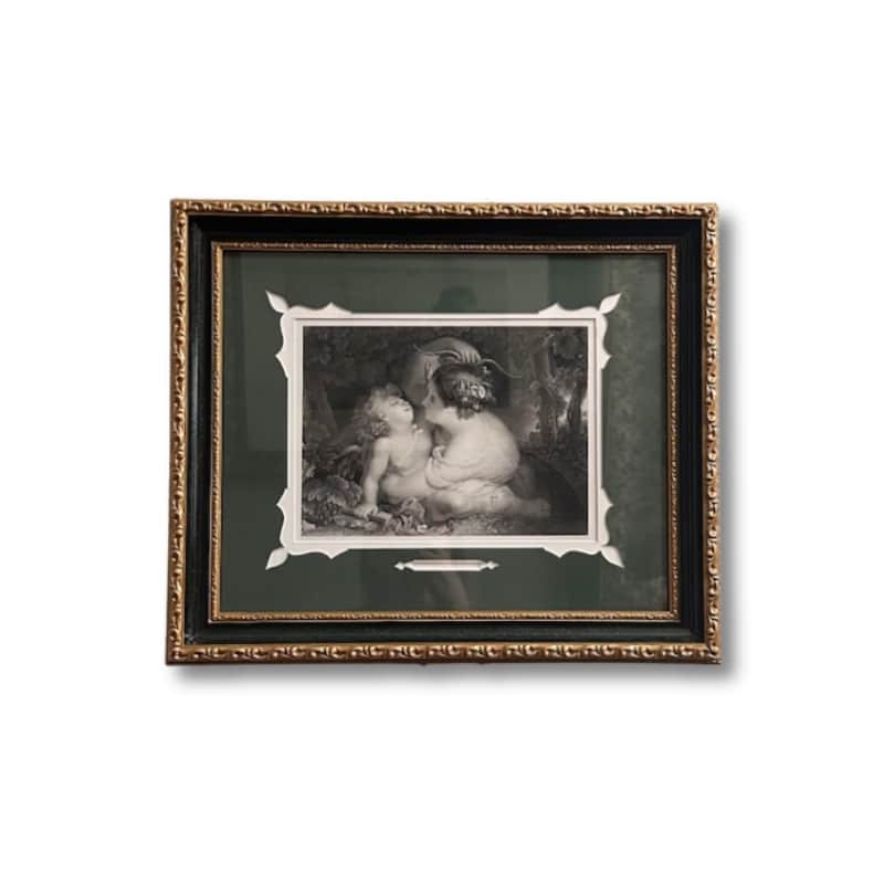 Antique framed print _The stolen bow_ c.1875