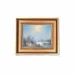 Dutch oil painting in gilt frame