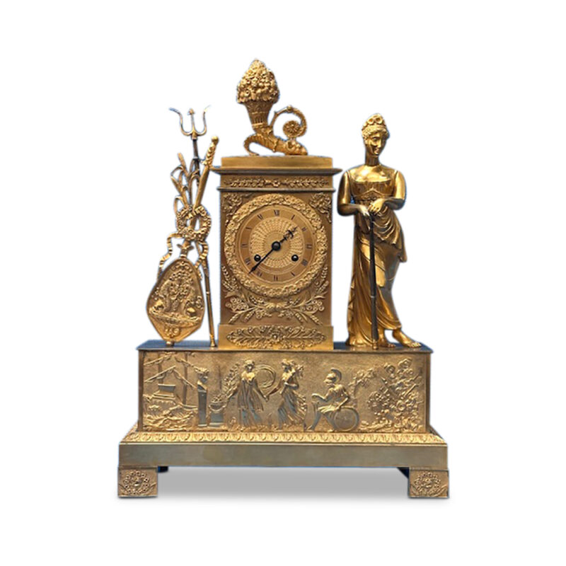 French gilt clock