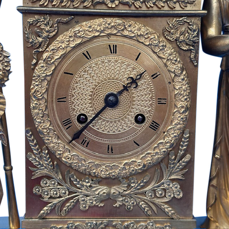 French gilt clock