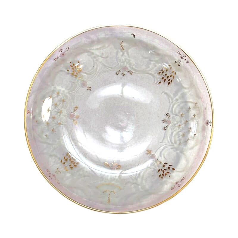 French glass etched and gilded bowl c.1900