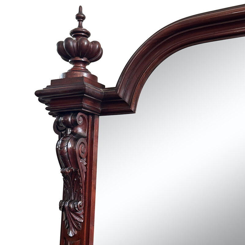 Grand Mahogany 4 Door Breakfront Mirror Backed Sideboard