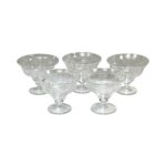 Rare stuart crystal dessert set of 5