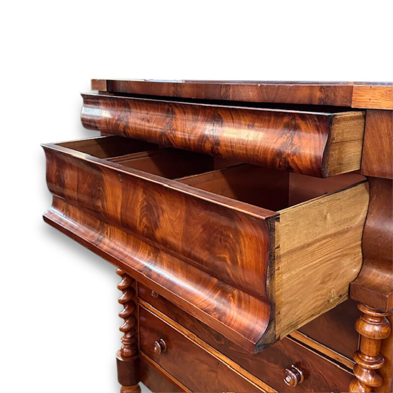 Scottish flame mahogany chest c.1870