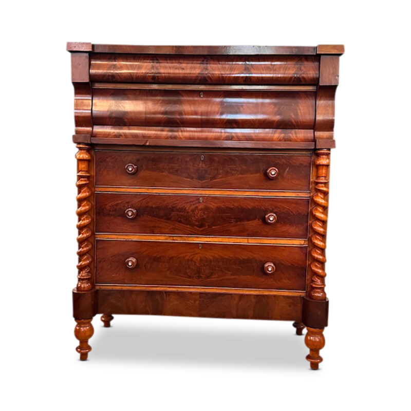 Scottish flame mahogany chest c.1870