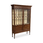 Sheraton style mahogany display cabinet