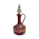 Victorian ruby enamelled decanter c.1870