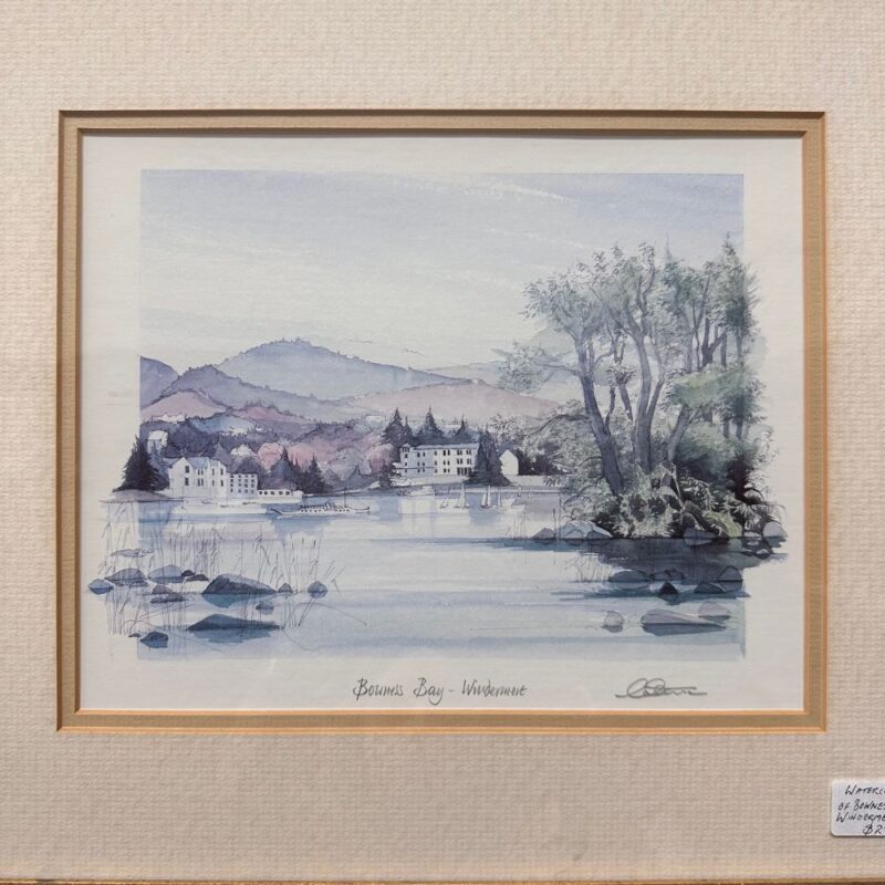 watercolour of Bowness on Windermere