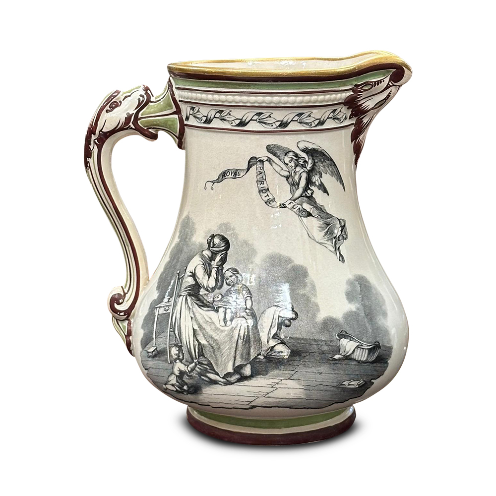 Burslem royal patriotic jug c.1854 back