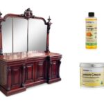 A grand antique Victorian mirror backed sideboard with Gilly's orange oil and Gilly's cream wax