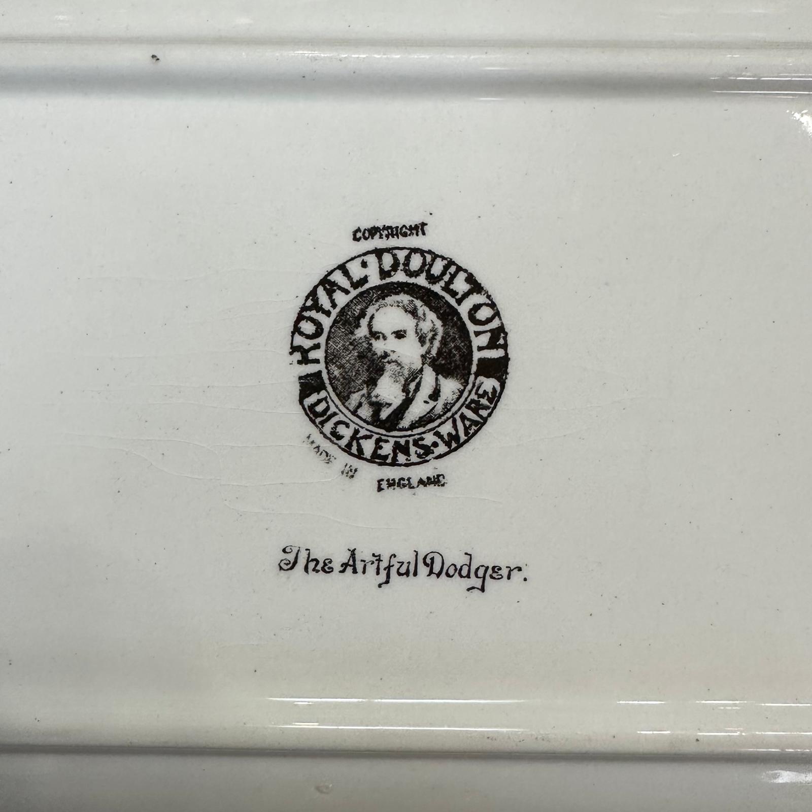 Royal Doulton Dickensware The artful dodger plate mark