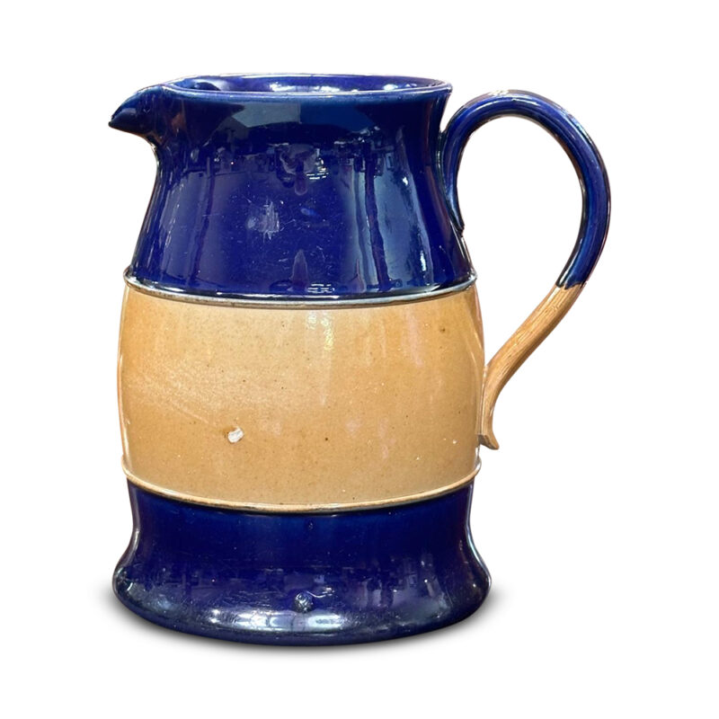 Royal Doulton blue banded salt glazed jug c.1890